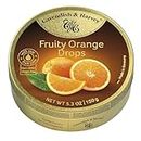 Cavendish & Harvey | Fruity Orange Hard Candy Drops | 5.3 Ounce Tin