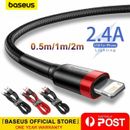 Baseus 2.4A USB For Apple Charging Cable Cord for iPhone 14 13 12 Pro XS XR Max