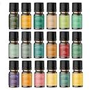 Aakriti Essential Oil Set in Gift Box | Safe for Diffusers, Massage, Aromatherapy, Candle Making, Skin & Hair Care in 5mL Glass Bottles (Set of 18)