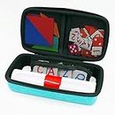xcivi Hard Carrying Case for Osmo Genius Kit for iPad, Storage Organizer for OSMO Base/Starter/Numbers/Words/Tangram/Coding Awbie Game (Blue)