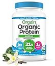 Orgain Organic Plant Based Protein & Greens Powder, Vanilla Bean - Vegan, Dairy Free, Gluten Free, Lactose Free, Soy Free, Low Sugar, Kosher, Non-GMO, 1.94 Pound (Packaging May Vary)