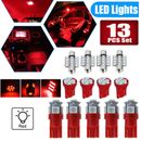 13x Combo Red LED Car Inside Light Dome Map Door License Plate Light Accessories