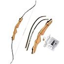 48" 54" Takedown Recurve Bow 10-22 Lbs Wood Riser Right Handed Beginner Bow Hunting Target Shooting Long Bow for Beginner Gift with Bow Sight (54", 22 Lbs)