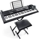 Keyboard Alesis Melody 61 Tasten Piano Kopfhörer Mikrofon Hocker B-Ware Retoure