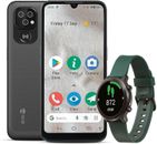 DORO 8100 + Doro Watch verde personas mayores Smartphone móvil + paquete de reloj 32 GB Android