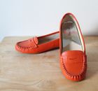 Michael Kors orange flache Halbschuhe aus 100 % Leder Schuhe Slipper US 8M UK 5
