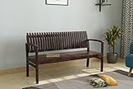 WOODNETIC Solid Sheesham Wood Sitting Bench for Home Outdoor and Garden (Walnut)