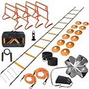 Adjustable Speed Training Hurdles Fitness & Speed Training Equipment with Agility Ladder - Plyometric Fitness & Speed Training Equipment – Hurdle/Obstacles for Soccer, Football, Track & Field & More