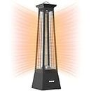 Maxkon 2000W Infrared Tower Heater 360°Carbon Fibre Instant Heat Indoor Outdoor Electric Patio