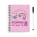 Tinywalk poppin my way to 8 Spiral Wiro Unruled Reuseable Pages With Pen Notebook Diary Journal Drawing Book Size-A5(6X9 Inches) (poppin my way to 8)