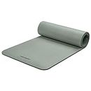 Retrospec Solana Yoga Mat 1/2 inch Thick w/Nylon Strap for Men & Women - Non Slip Excercise Mat for Yoga, Pilates, Stretching, Floor & Fitness Workouts, Sage