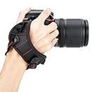 JJC Deluxe Microfiber Camera Hand Strap, Secure Padded Camera Holder Wrist Strap for Canon Nikon Sony Fujifilm Olympus DSLR and Mirrorless, Must Have Photography Accessories for Photographers