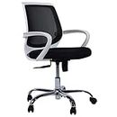 Urbancart Oliver Mid Back Ergonomic Office Chair with Adjustable Seat Height- White