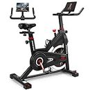 DMASUN Exercise Bike, Magnetic Resistance Stationary Bike, Indoor Cycling Bike with Comfortable Seat Cushion, Digital Display with Pulse (2023 Upgraded)