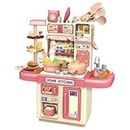MABLE Modern Home Kitchen Set, Interactive Cooking Pretend Play Set for Kids, Includes Mini Utensils, Realistic Kitchen Toys, Toy for Imaginative Play (Multicolor)
