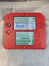 Nintendo 2DS Console Red/black w Pokemon Bank And Pokemon Games