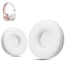 Krone Kalpasmos Earpad Replacement for Beats Solo 2 & 3 Wireless/Wired Headphone, Ear Cushion Premium Protein Leather Memory Foam with Kits, Superb Comfortable Easy to Install – White