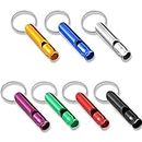 49 Pieces Emergency Whistle with Keychain, Aluminum Keychain Whistle Emergency Survival Whistle Key Chain for Outdoor Camping Hiking Boating Hunting Fishing, 7 Colors