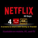 1 Month 4K 4 SCREENS SHARED PROFILE GIFT CARD ACCOUNT PREMUIM LOW PRICE