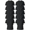 Gildan Mens Ultra Cotton T-Shirt, Style G2000, Multipack, Black (10-Pack), Large