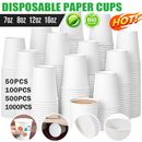 Disposable Coffee Cups 4/ 8 /12/16 /18 oz Bulk Takeaway Paper  Wall Take Away