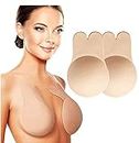 DISOLVESilicone Invisible Lift Up Bra Stick On Bra Stickers Breast Lift Petals Adhesive Bra Reusable Backless Strapless Bra Pack of 1 (Skin Free Size)