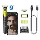 Philips OneBlade 360 with Connectivity Face + Body, Electric Beard Trimmer, Shaver and Body Groomer with 360 Blade tech, 1x360 Blade for face, 5in1 Adjustable Comb,1x Body Kit, (Model QP4631/30)
