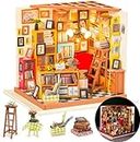 Rolife DIY Miniature House Kit Sam's Study, Tiny House Kit for Adults to Build, Mini House Making Kit with Furnitures, Halloween/Christmas Decorations/Gifts for Family and Friends (Sam's Bookstore)
