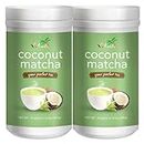 CAcafe Coconut Matcha | Instant Japanese Health Drink | Creamy & Sweet | Hot or Iced Green Tea Latte Mix | New Look, Reduced Sugar | Non-GMO | No Artificial Flavors or Colors 19.05oz each (2-Pack)