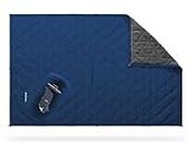 KAMMOK Mountain Blanket - Ultra-Plush Fleece, Water Resistant, Portable, Durable, Indoor/Outdoor Camp Blanket (84 in × 50 in) - Midnight Blue