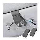 zipelo Sunglasses Holder for Car Sun Visor, 2 PCS Magnetic Leather Eyeglass Hanger, Sun Glasses Mount Clip on Visors, Ticket Card Cash Organizer, Auto Interior Accessories (Gray)