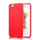 technext020 iPhone 6S Red Case, Shockproof Ultra Slim Fit Silicone TPU Soft Gel Rubber Cover Shock Resistance Protective Back Bumper for iPhone 6 Red