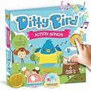 DITTY BIRD Action Songs Canzoni educative per Bambini: Giocattolo per Bambini con 6 Pulsanti sonori per Imparare l’Inglese. Libro Musicale Perfetto per Bambini bilingui a Partire dall’età di 1 Anno.