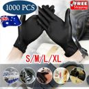 1000PCS Disposable Nitrile Gloves Tattoo Latex Powder Free Food Black Industrial
