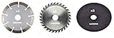 Tools-4-All Metal/Wood 4" Wheels/Discs For Cutting Wood/Metal, Polishing And Buffing, 9 Piece, Multicolor
