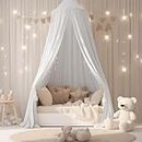 Sublaga Wihte Canopy, Princess Bedroom Decor, Canopy for Girls Room, Room Decorations for Girls, Girls Canopy for Bed, Soft Smooth Playing Tent Canopy Girls Room Decoration Princess Castle