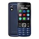 IKALL K333 4G Touch & Type Android Keypad Mobile | WiFi & 4G Sim Support | 2.8 Inch HD+ Display, 2GB Ram 16GB Storage | 11 Pre-Installed including WhatsApp, Facebook, YouTube and Instagram (Dark Blue)