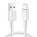 iPhone Charger Cable, Lightning Cable Apple Fast Charging Cable Compatible with iPhone 14 13 12 11 XS XR X Pro Max Mini 8 7 6S 6 Plus 5S SE -white (1 Meter)