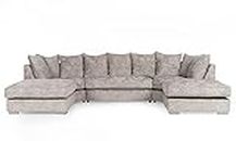 Bishop U-Shape Sofa/Sofa Corner In Chenille Fabric (Truffle) - SUMMER SALE