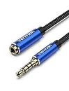 VENTION Headphone Extension Cable 2m 3.5mm AUX Extension Cable Male to Female Audio Lead Nylon Braided Stereo Earphone Cord Audio Jack Extension Compatible with Laptop PC MP3 Player Speaker (Blue)
