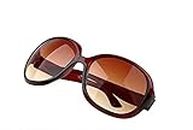 THM Fashion lady oversized sunglasses retro sunglasses so polarized (Brown Frame, Brown Lens)