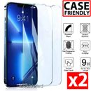 2xTempered Glass Screen Protector For iPhone 15 14 13 12 11 Pro XS Max XR 8 Plus