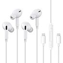 2Pack in-Ear Headphones for All iOS Wired Stereo Sound Headphones for iPhone, Earphones Wired Stereo Sound Earbuds Headphones Compatible with iPhone with Microphone and Volume Control