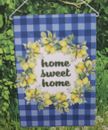 New Garden Flag "Home Sweet Home” Garden Flag with Lemon Border 12.5x18 