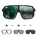 KAPVOE Photochromic Cycling Glasses Shatterproof for Men Women Mountain Bike Sunglasses Anti-fog Sunglasses for Outdoor