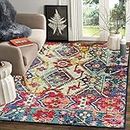 Status Contract 5 x 7 Feet Multi Printed Vintage Persian Carpet Rug Runner for Bedroom/Living Area/Home with Anti Slip Backing