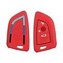 CARMATE Silicone Car Key Cover KC-52 Fit for ( BMW-, 3 Series, 5 Series, 7 Series, GT Series, M Series, X Series )-Red