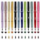 KINBOM 12pcs Everlasting Pencil with Erase, Coloured Inkless Pencils Eternal Infinity Pencils Reusable Endless Pencil with 12pcs Replaceable Nibs Portable Forever Pencil for Student Office School
