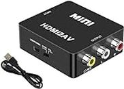 Multibao Mini HDMI to 3 RCA CVBS Full HD Video Audio AV Composite Converter Adapter 1080P for Blu Ray Player Sky DVD Players