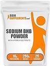BulkSupplements.com Sodium BHB Powder - Keto BHB - Keto Energy - Exogenous Ketones Powder - BHB Salts - Keto Boost - Keto Fuel - Bhb Exogenous Ketones - Keto Supplements (250 Grams - 8.8 oz)